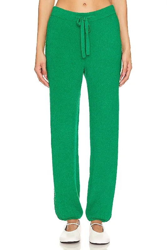 women's high-performance pantsWomen's Boucle Knit Vintage Sweatpants In Parsley