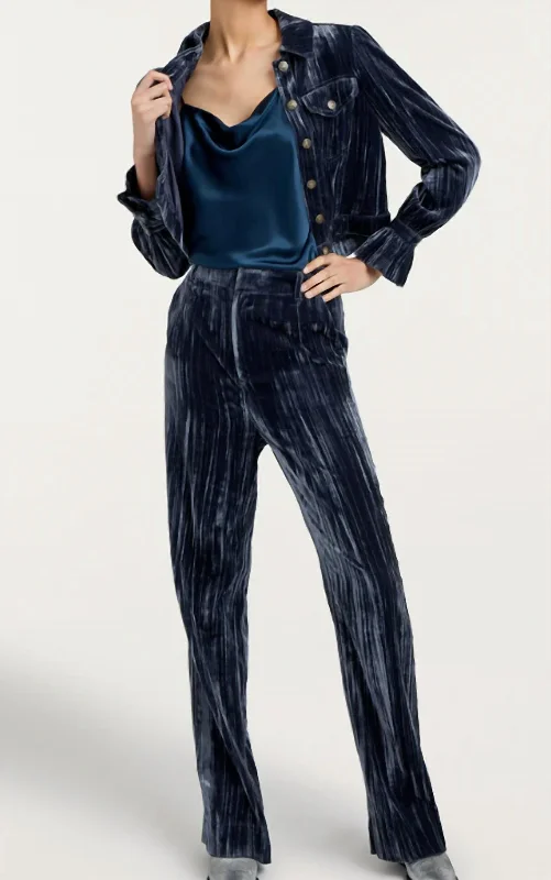 women's striped pantsWomen's Collins Pant In Peacock Blue