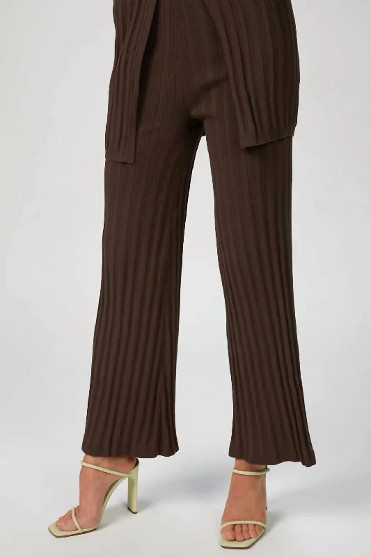 women's velvet pantsXiomara Knit Pant In Espresso