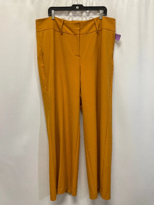 women's slim-fit pantsYellow Pants Wide Leg Lane Bryant, Size 18