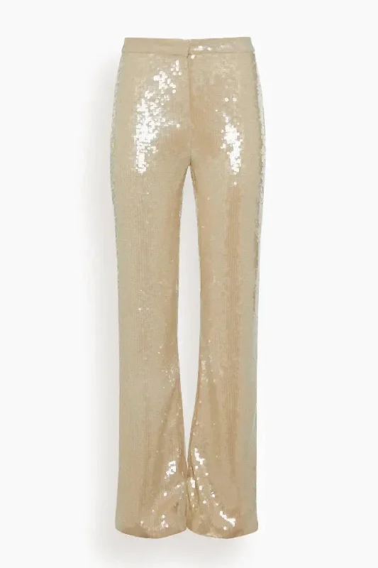 women's sustainable pantsYseult Sequins Pant In Khaki