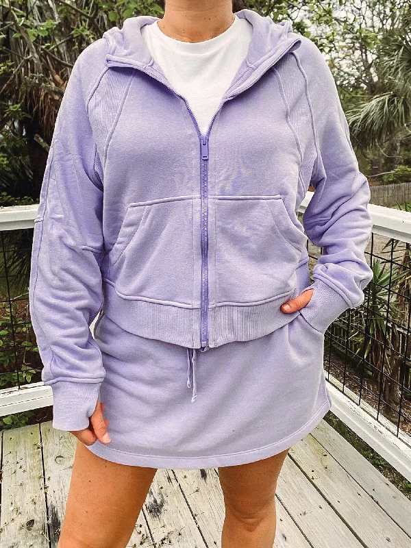 Sleeveless DressStylish Leisure Lavender Fog Hoodie