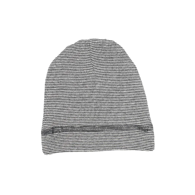 Analogie Mini Stripe Stitch Beanie - Black/White