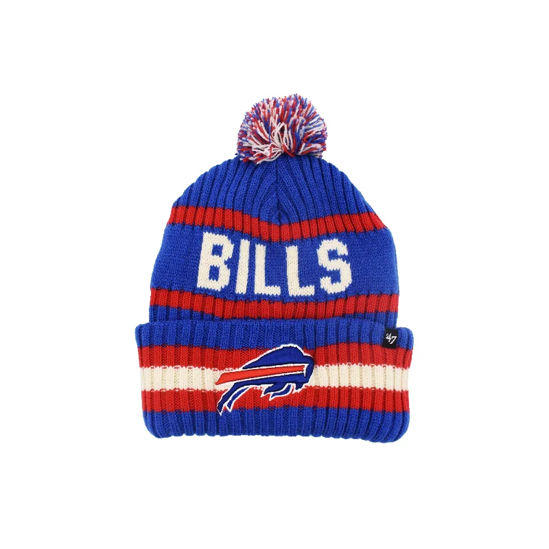 Buffalo Bills Ribbed RWB Pom Beanie