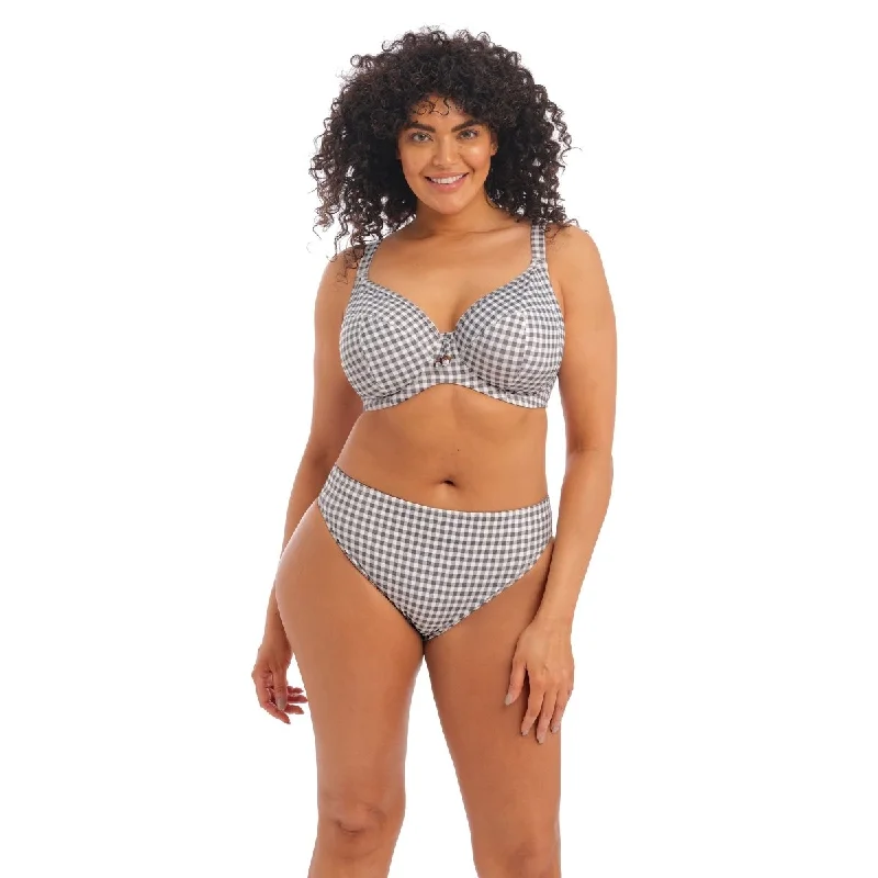 Bandeau Female SwimwearCheckmate UW Plunge Bikini Swim Top Grey Marl- 800302