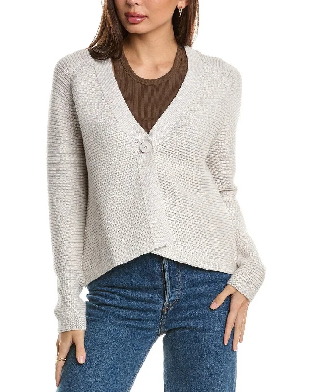 Knitted SweatersForte Cashmere Garter Button Cardigan