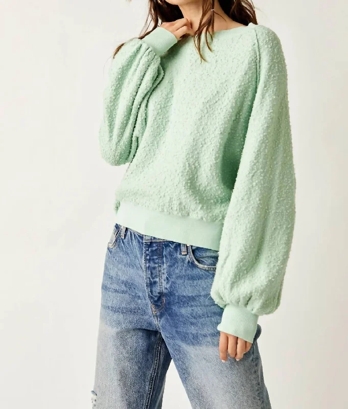 Fitted High-Quality Wool SweatersFound My Friend Pullover Sweater In Misty Jade