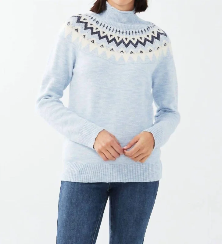 Baby SweatersMarled Fare Isle Sweater In Indigo