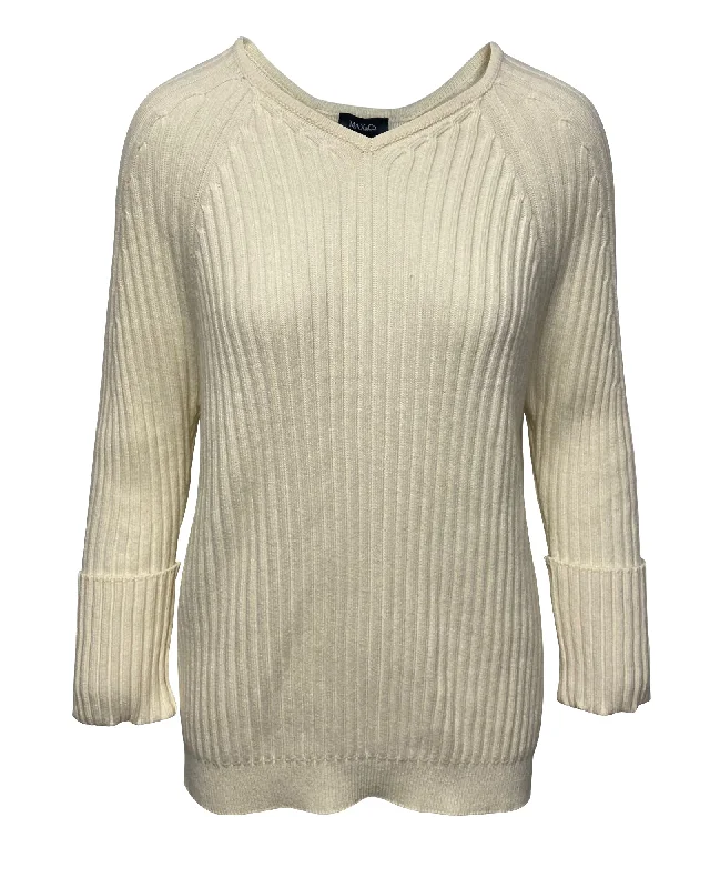 Thick SweatersMax & Co Knit Sweater in Cream Viscose