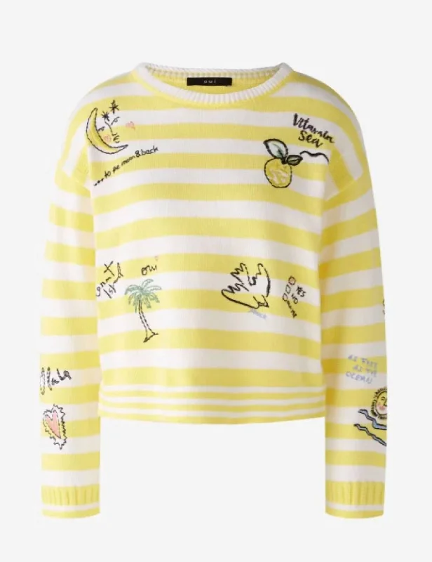 Men's SweatersPullover Cotton Sweater In Yellow