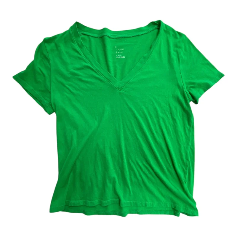 plus-size women's topsTop Short Sleeve Basic By A New Day In Green, Size: XS