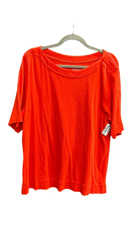 chic women's tops for everyday wearTop Short Sleeve Basic By Chicos In Red, Size: Xl