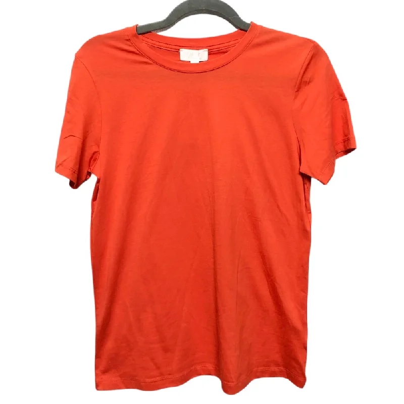 women's tops for those who appreciate subtle and muted tonesTop Short Sleeve Basic By Cma In Orange, Size: S