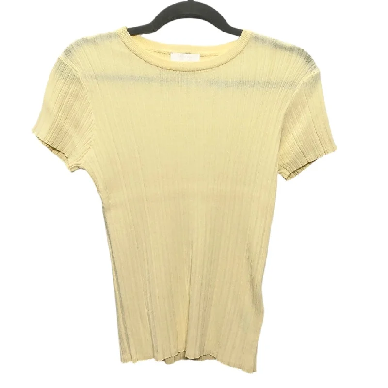 women's tops for those who love to shop for unique findsTop Short Sleeve Basic By Cma In Yellow, Size: M