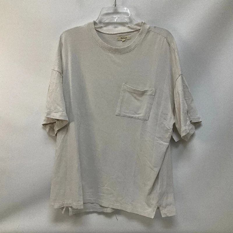 women's tops for everyday eleganceTop Short Sleeve Basic By Madewell In Cream, Size: L