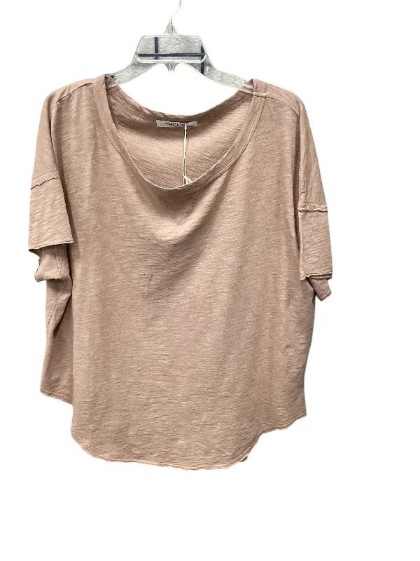 women's tops for glamorous eveningsTop Short Sleeve Basic By Project Social Tee In Brown, Size: L