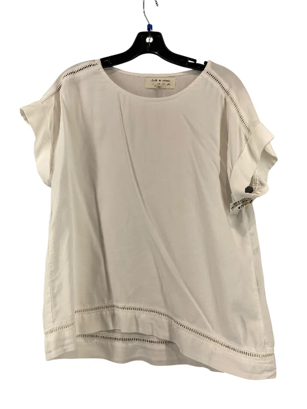 women's tops for minimalist aestheticsTop Short Sleeve By Cloth And Stone In White, Size: S