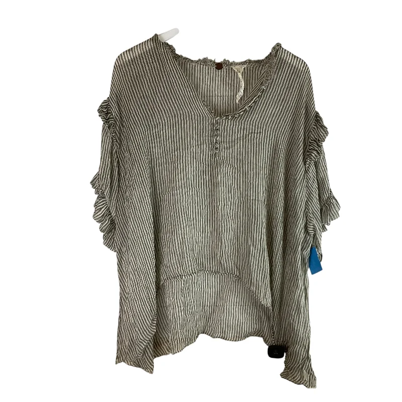 women's tops for those who seek both style and comfortTop Short Sleeve By Free People In Grey, Size: M