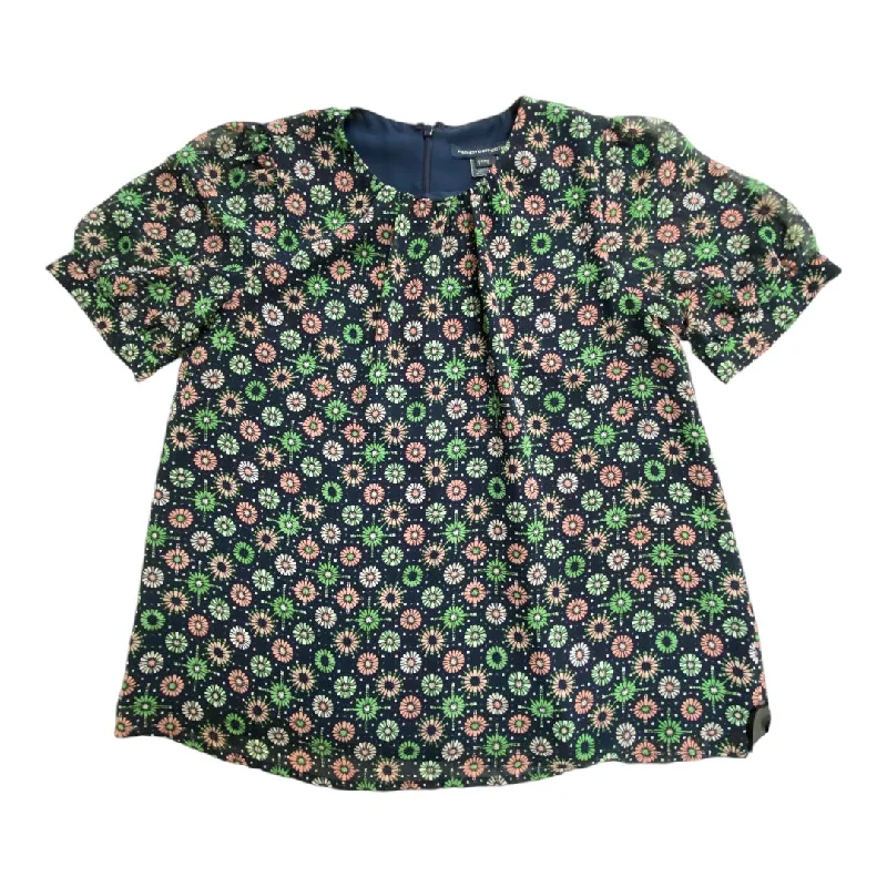 women's tops with unique designsTop Short Sleeve By French Connection In Multi-colored, Size: 0