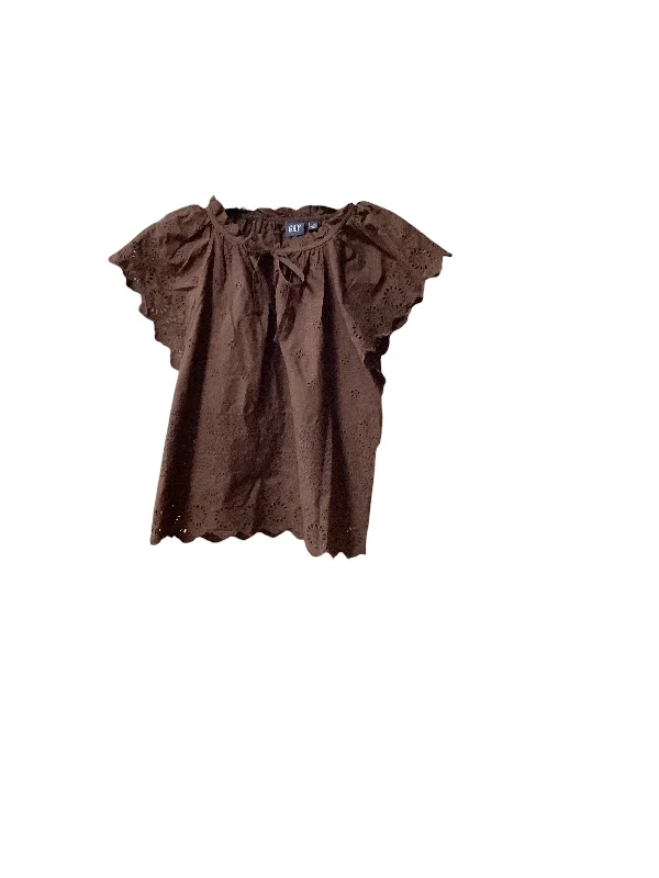 women's tops for black-tie affairsTop Short Sleeve By Gap In Brown, Size: Xs