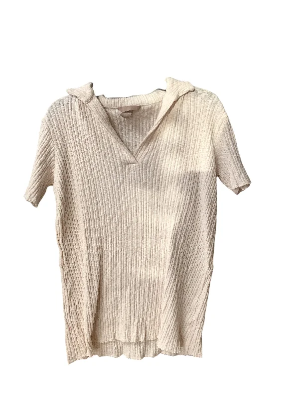 women's tops for casual FridaysTop Short Sleeve By H&m In Cream, Size: S