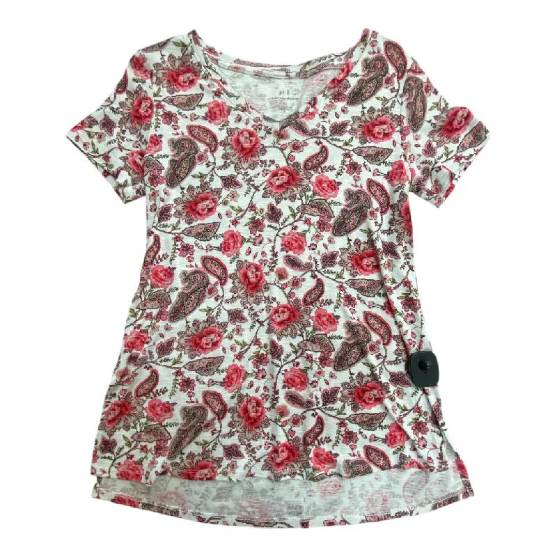 women's tops for those who want to make a bold fashion statement with their choice of topsTop Short Sleeve By J. Jill In Floral Print, Size: Xs