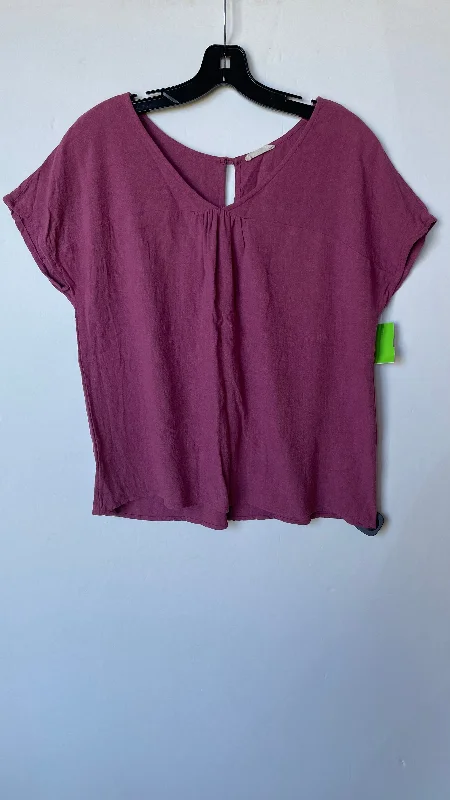 off-the-shoulder women's topsTop Short Sleeve By Kori America In Purple, Size: S