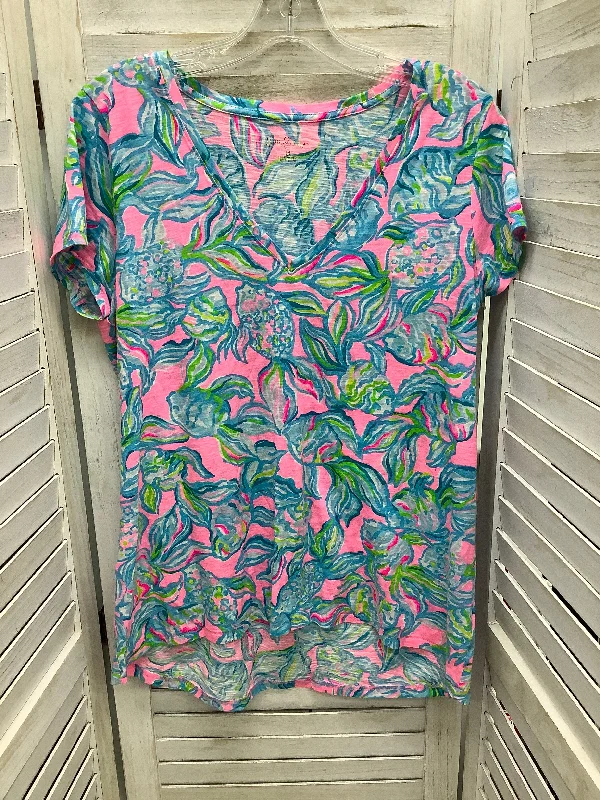 women's tops for those who want to add a touch of elegance and sophistication to their everyday wearTop Short Sleeve By Lilly Pulitzer In Multi-colored, Size: M