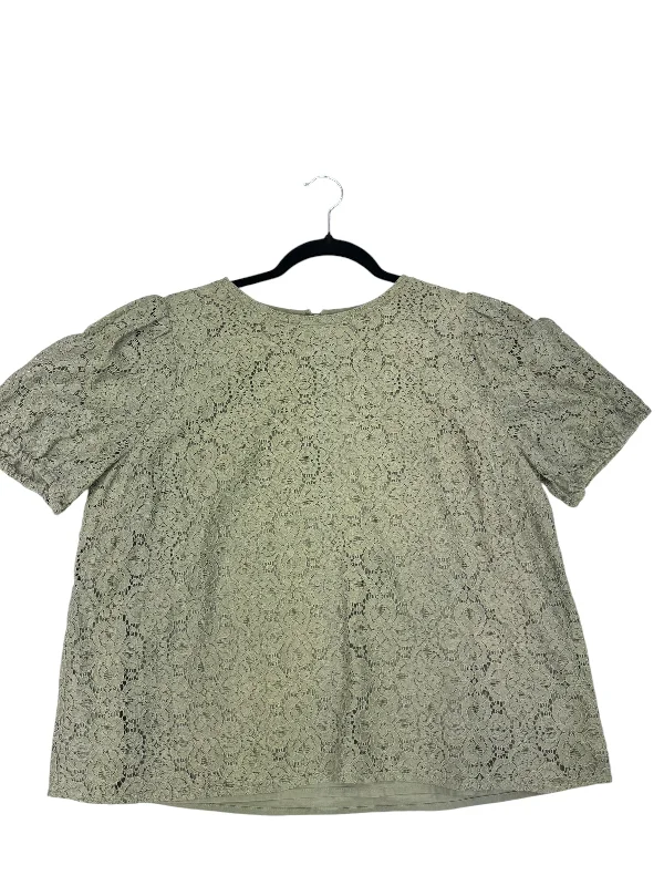 women's tops with sequin embellishmentsTop Short Sleeve By Loft In Green, Size: L