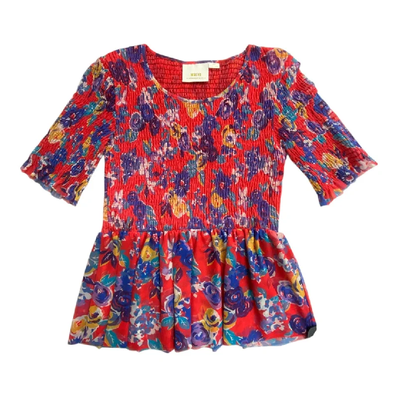 women's tops for vintage fashion enthusiastsTop Short Sleeve By Maeve In Multi-colored, Size: Xs