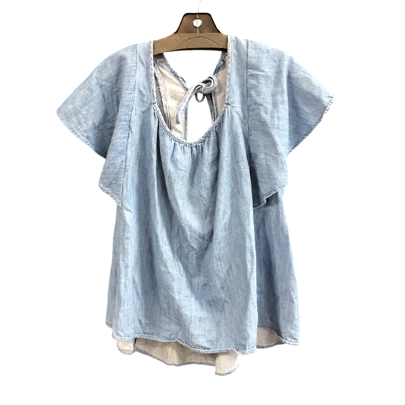 women's tops for those who want to stay on top of the latest fashion trends and wear pieces that are both stylish and on-trendTop Short Sleeve By Old Navy In Blue Denim, Size: Xl