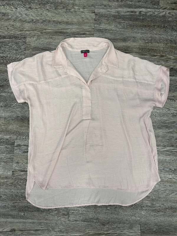 women's tops with sequin embellishmentsTop Short Sleeve By Vince Camuto In Pink, Size: Xl