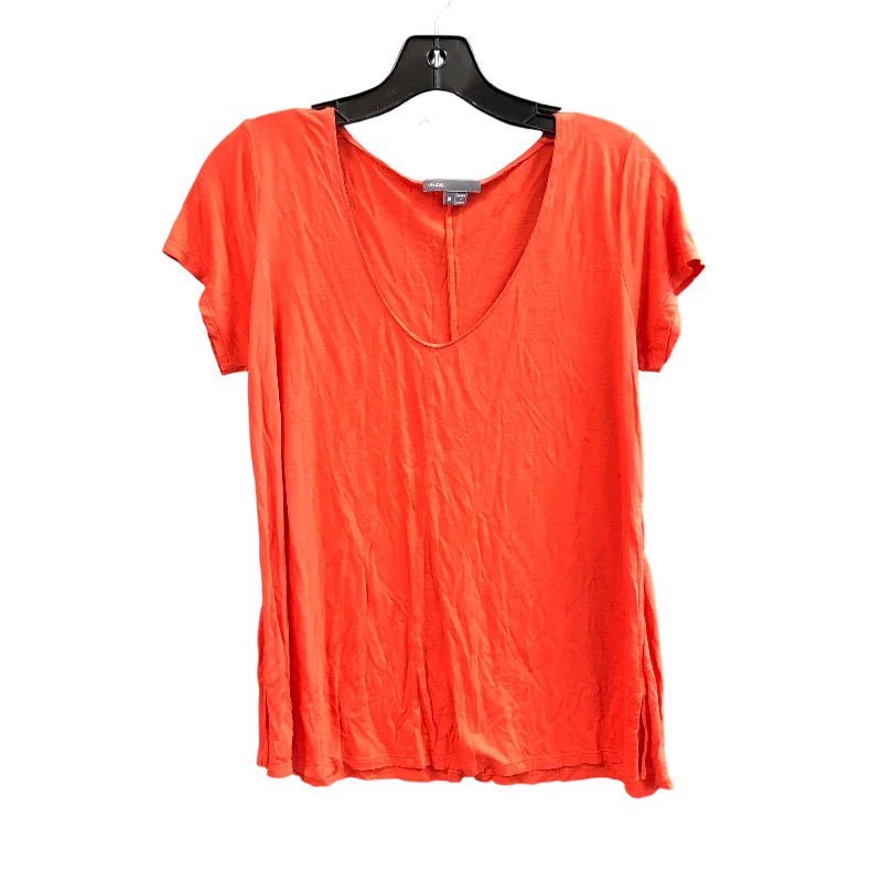 women's tops for those who want to stay updated with the latest fashion trendsTop Short Sleeve By Vince In Orange, Size: M