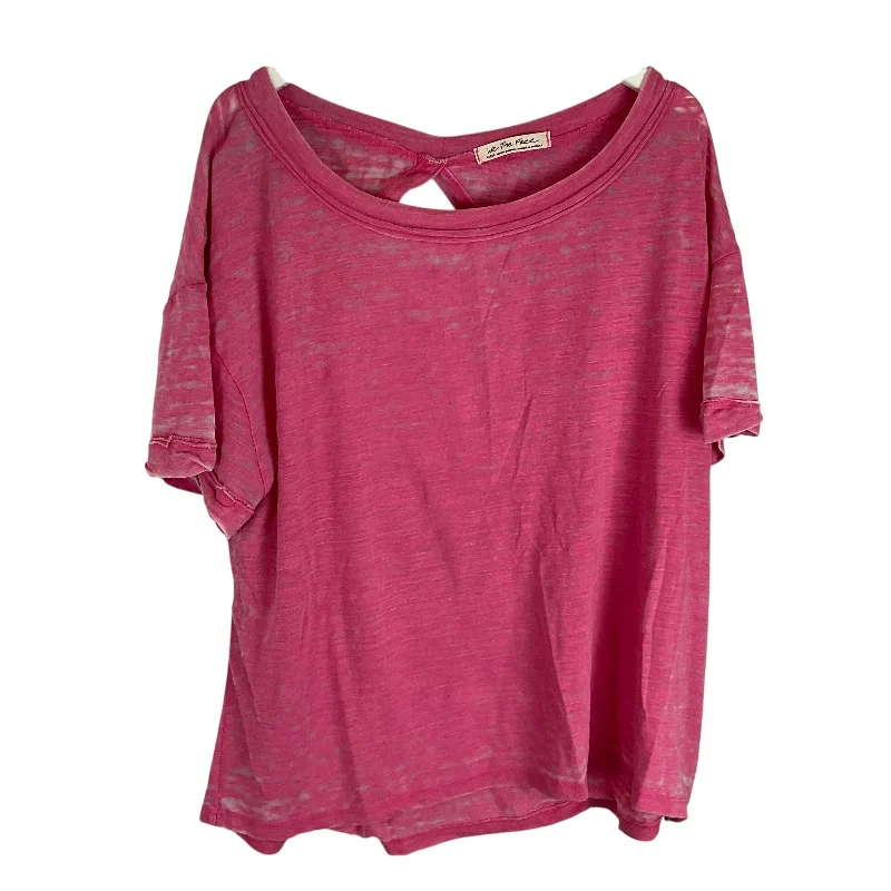 women's tops for those who want to stay warm and stylish during colder weatherTop Short Sleeve By We The Free In Pink, Size: L