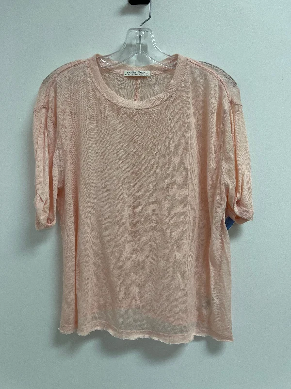 women's tops for cozy nights inTop Short Sleeve By We The Free In Pink, Size: Xs