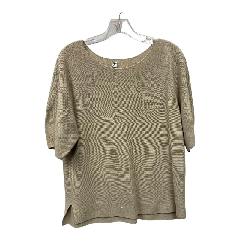 women's tops that offer a perfect blend of style, comfort, and affordabilityTOP SS by UNIQLO In BEIGE, Size: L