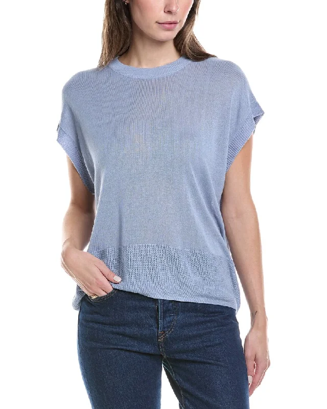 Quick-Dry Wool SweatersVince Camuto Dropped-Shoulder Top