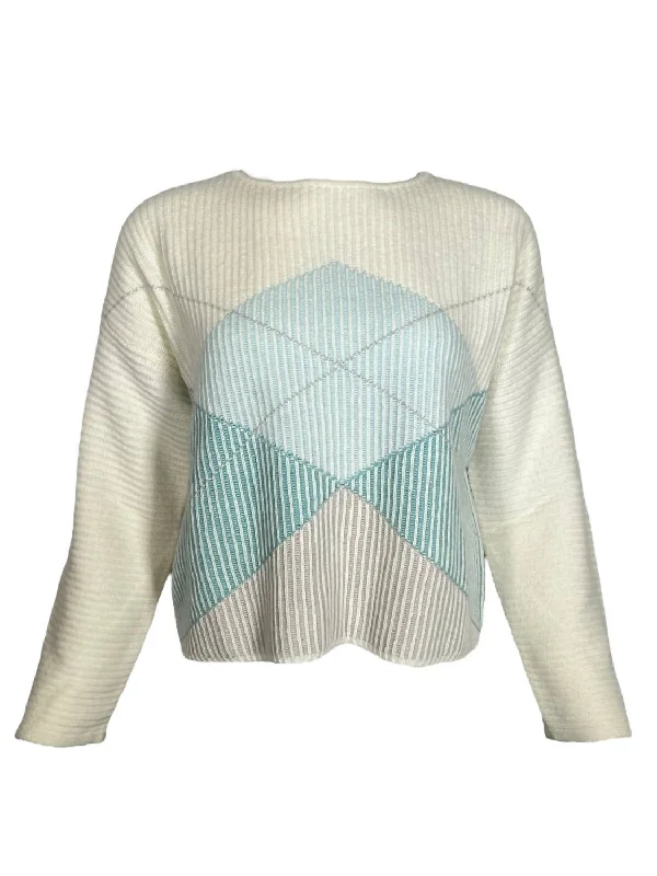 Custom Flannel-Lined SweatersWomen's Mountains Sweater In Creamy Beige